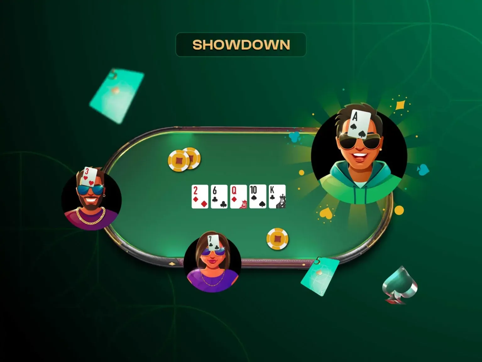 Indian poker showdown